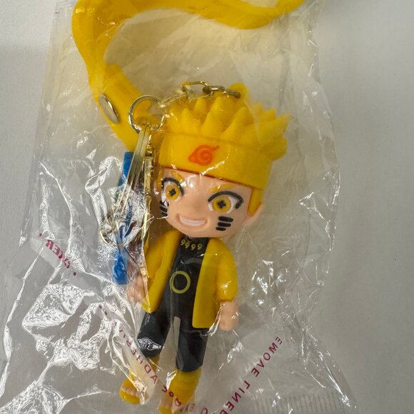 New Naruto Anime Keychain Figure with Yellow Strap - Picture 2 of 6